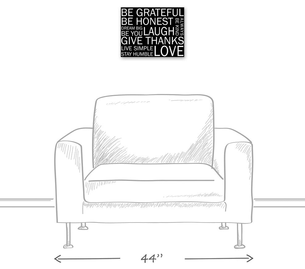 Inspirational Sayings Canvas Wall Art, 14"x11"