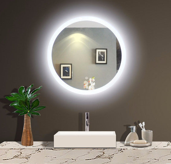 IB MIRROR Dimmable Lighted Bathroom Mirror, Round 32" X 32"