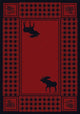 Moose Refuge Rug, Red, 3'x4', Scatter