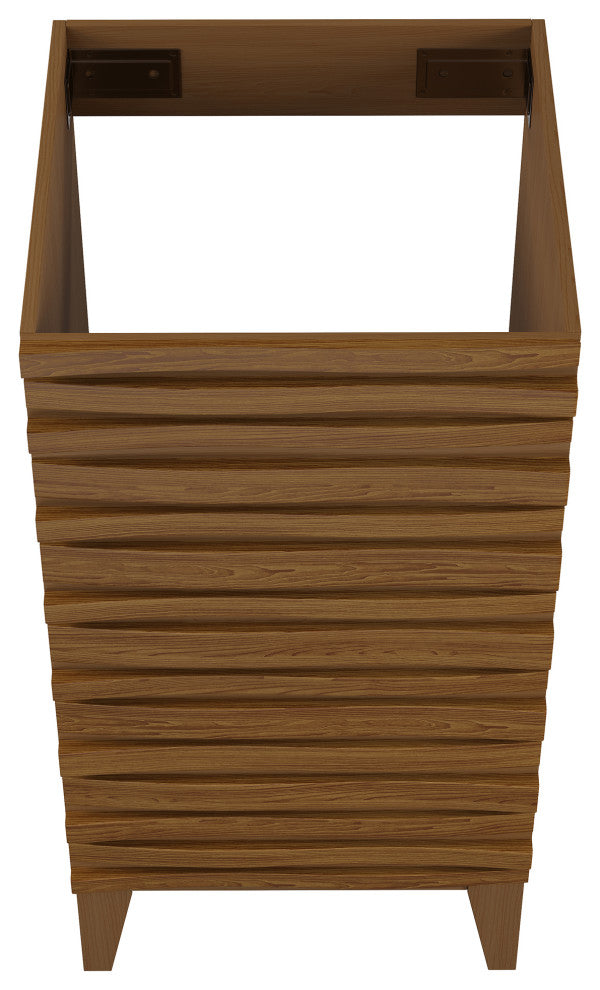 Cascade 18" Bathroom Vanity, Brown Oak- Cabinet Only