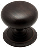 Round Cabinet Knob With Backplate, Set of 25, Oil Rubbed Bronze