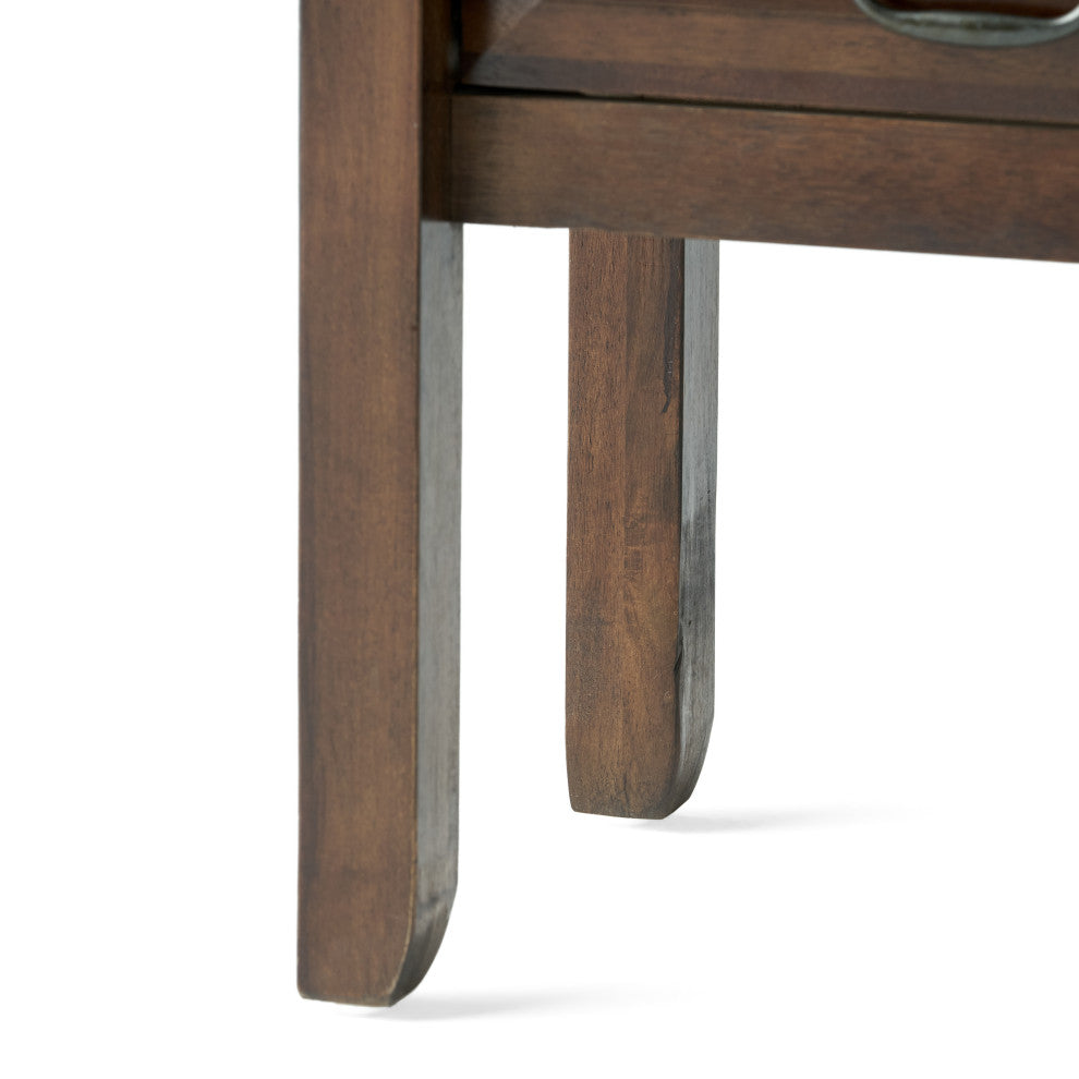 GDF Studio Noah Wood Accent Table, Brown Mahogany