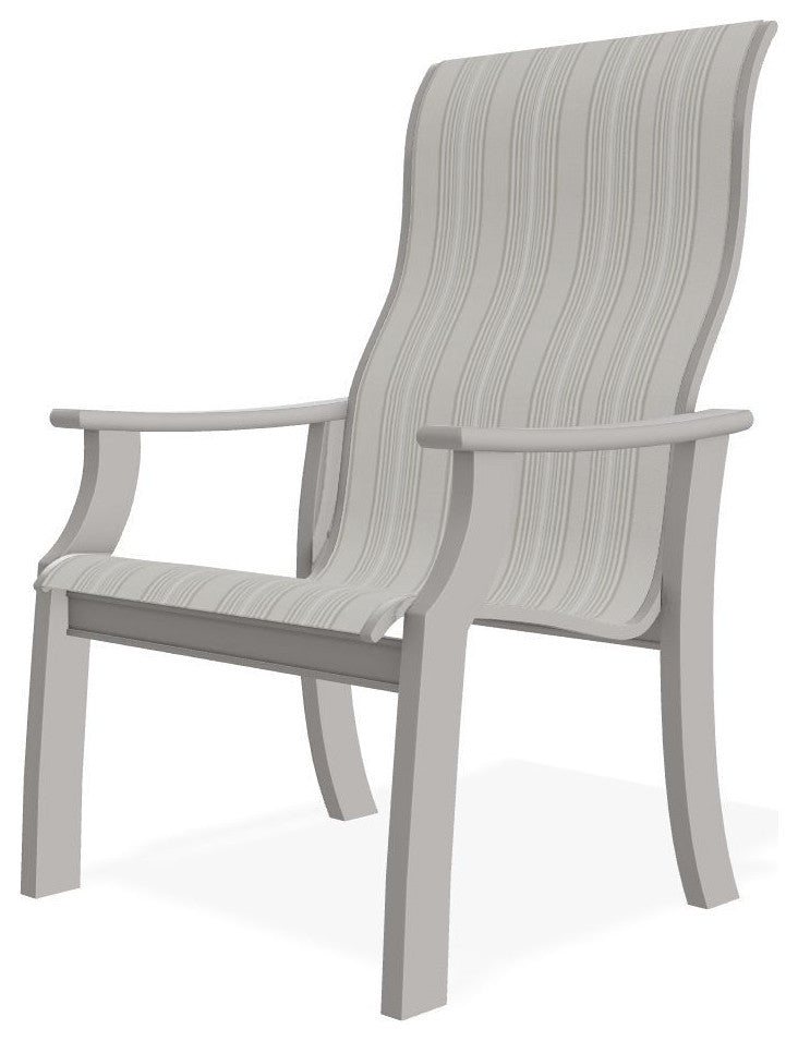St. Catherine Sling Outdoor Armchair, Harbor/Warm Gray