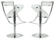 LeisureMod Napoli Transparent Acrylic Bar/Counter Stool, Set of 2 Clear