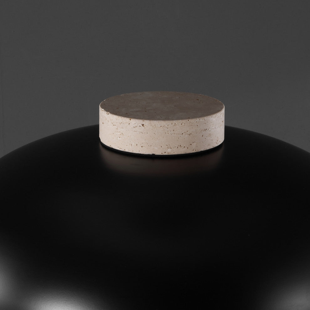 Safavieh Couture Giacomo Travertine Table Lamp, Travertine/Black