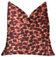 Crimson Cheetah Black and Red Luxury Throw Pillow, 18"x18"