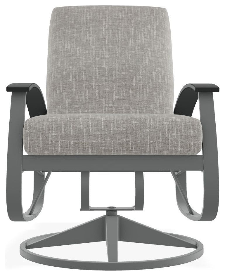 Belle Isle Cushion Outdoor Swivel Rocker, Hither Pewter/Graphite