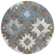 Machine Washable Indoor/Outdoor Chantille ACN1879 Brown 8' x 8' Round Rug