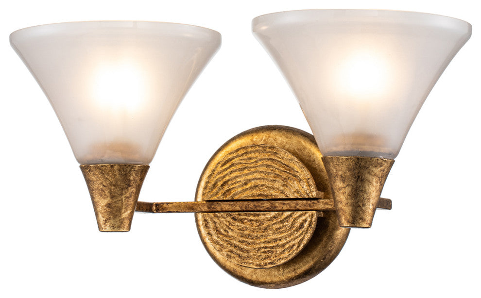 Lemoine 2 Light Bath Bar in Gold