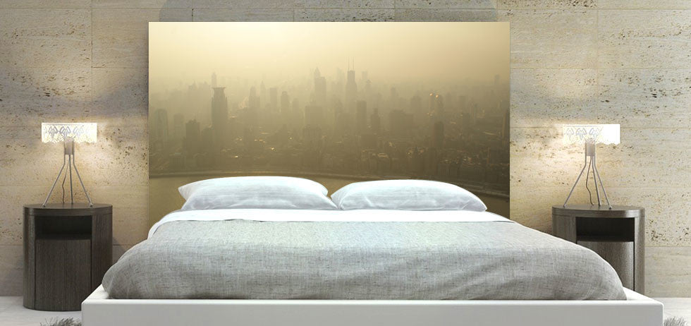 "City In The Haze" Headboard