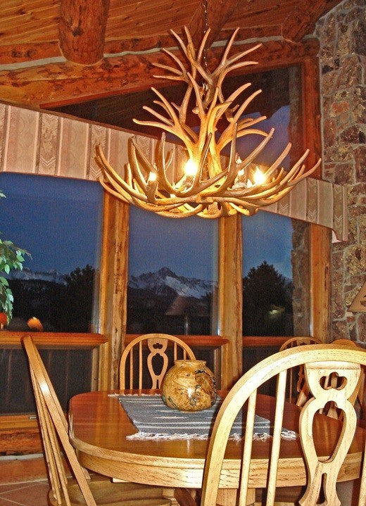 Reproduction Antler Mule Deer Cascade Chandelier Light, RS-10