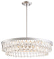 Mia Crystal 6-light Chandelier, Matte Silver