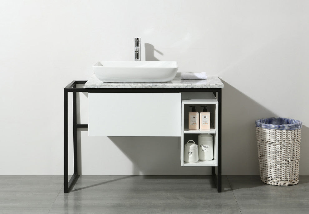 Stufurhome Icelander 43" Single Sink Bathroom Vanity