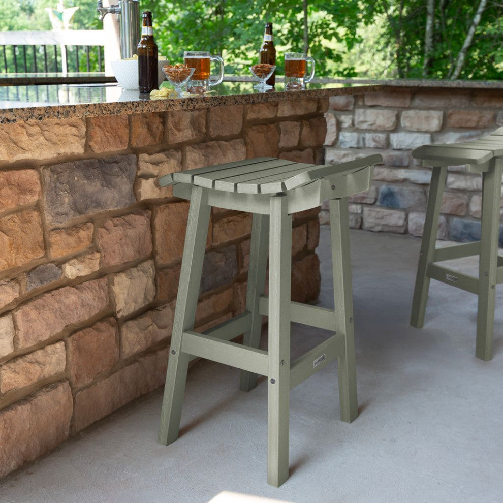 Summit Square Bar Height Stool, Eucalyptus