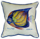 Pair of Betsy Drake Blue Ring Angelfish Large Pillows 18 Inch x 18 Inch