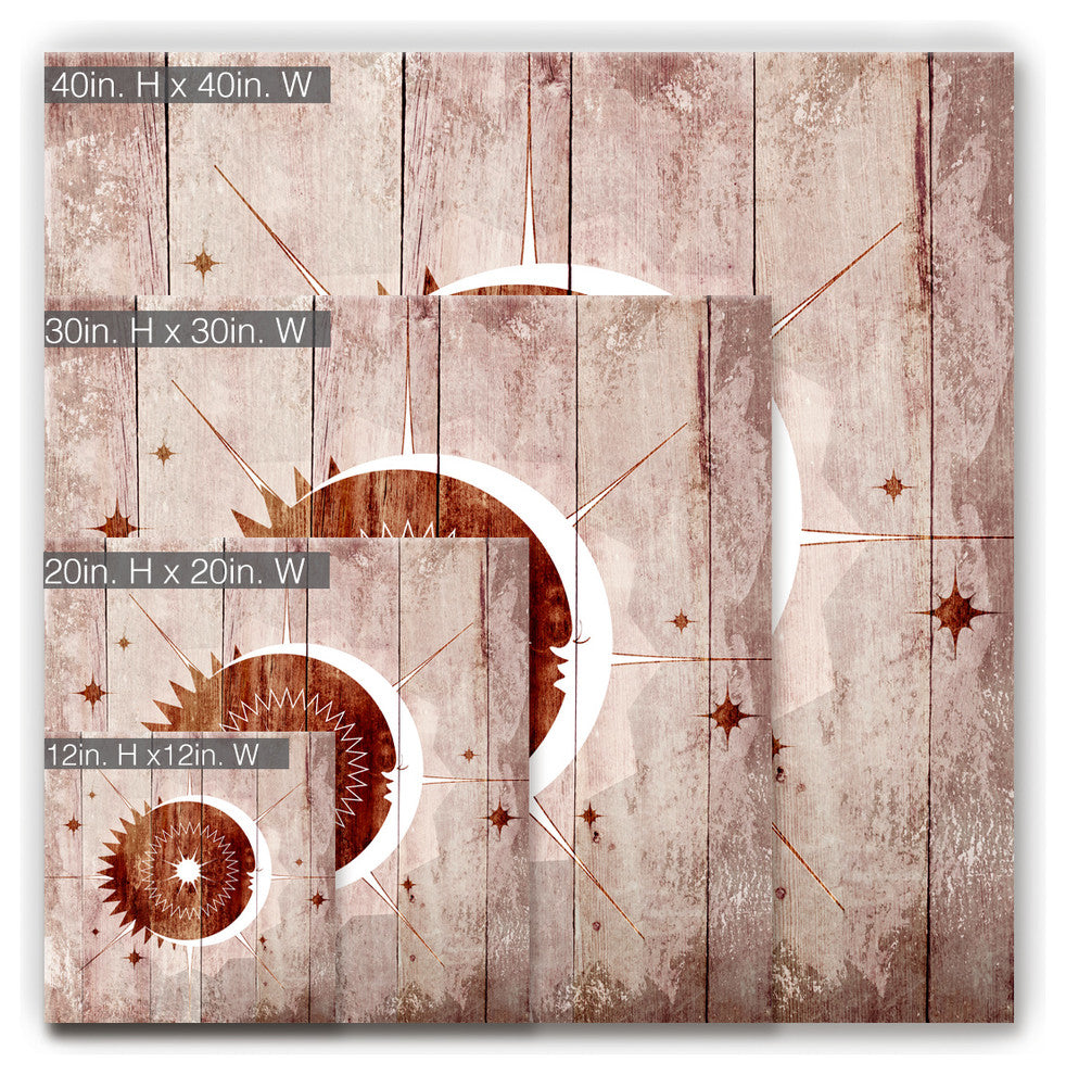 Ready2HangArt Inspirational 'Lunar Sun-Moon II' Wrapped Canvas Wall Art