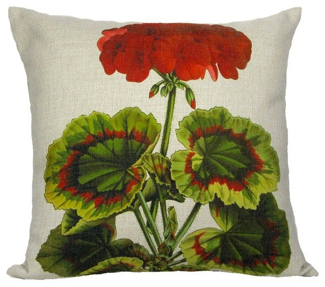 Geranium Throw Pillow Case, With Insert