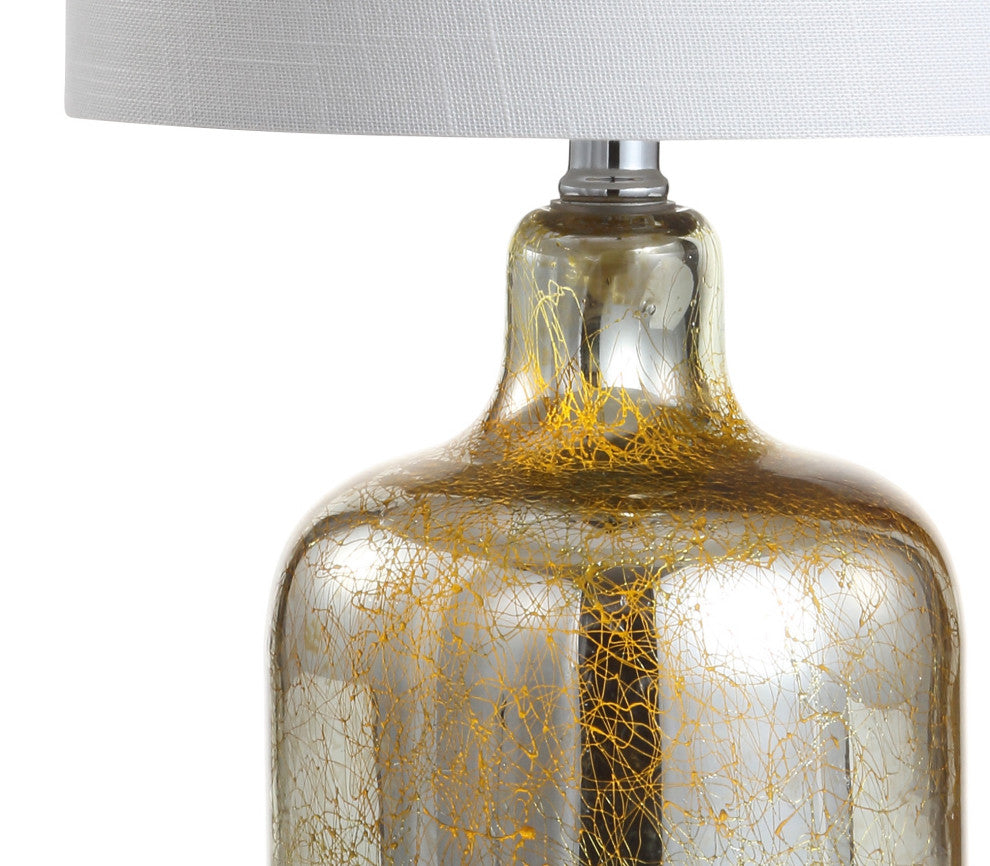 Gemma 19" Glass Bell Led Table Lamp, Gold