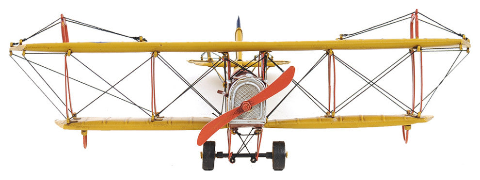 1918 Yellow Curtiss JN-4 1:24 Collectible Metal scale model Airplane