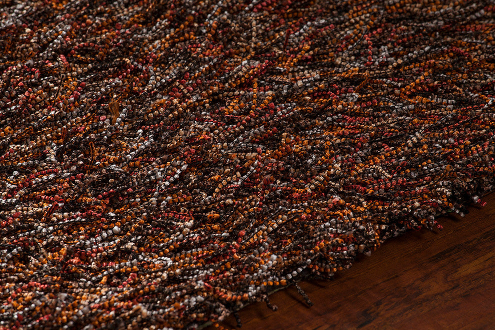 Astrid Contemporary Area Rug, Orange, 9'x13' Rectangle
