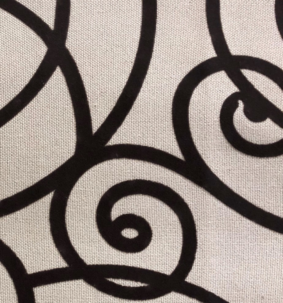 Moda Capella Black and White Luxury Throw Pillow, 20"x26" Standard