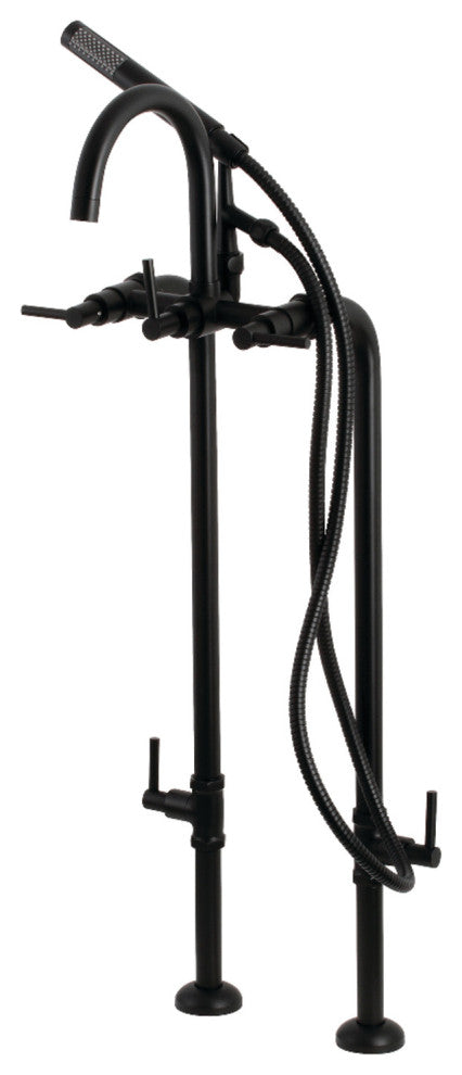 CCK8100DL Freestanding Tub Faucet With Supply Line, Stop Valve, Matte Black