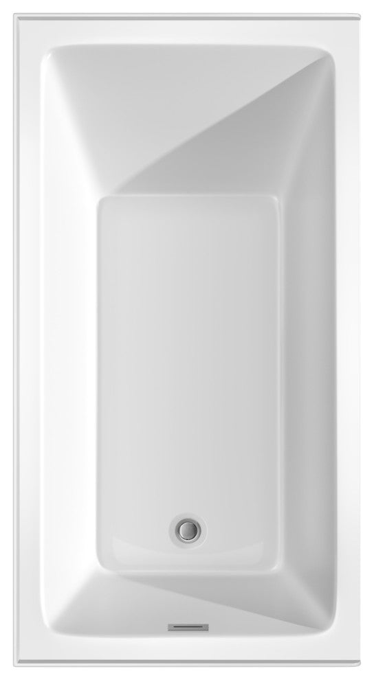 Grayley 60x32x18" Alcove Bathtub With Left-Hand Drain andTrim, Polished Chrome