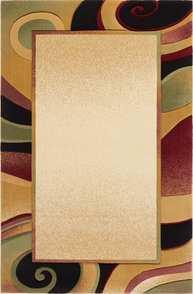 Home Dynamix Evolution Leon Area Rug 5'2"x7'6", Abstract Cream