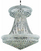 Elegant Primo Foyer Hall Light, Chrome Finish With Royal Cut Crystal