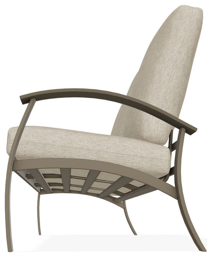 Belle Isle Cushion 3-Seat Outdoor Sofa, Grasscloth Dune/Beachwood