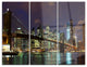 "Brooklyn Bridge Panoramic View" Photo Metal Wall Art, 3 Panels, 36"x28"