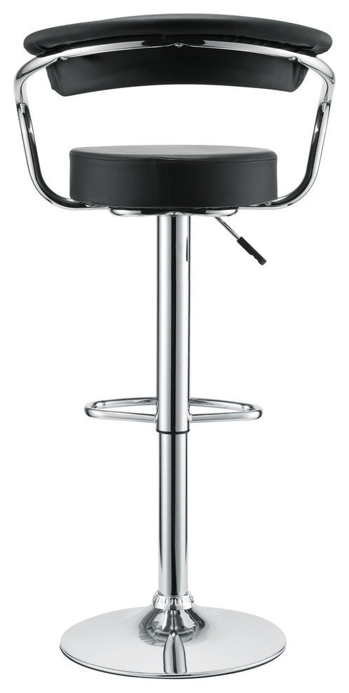 Modern Contemporary Dining Kitchen Bar Stools, Black, Set of 2