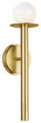 Nodes 1-Light Wall Sconce, Burnished Brass