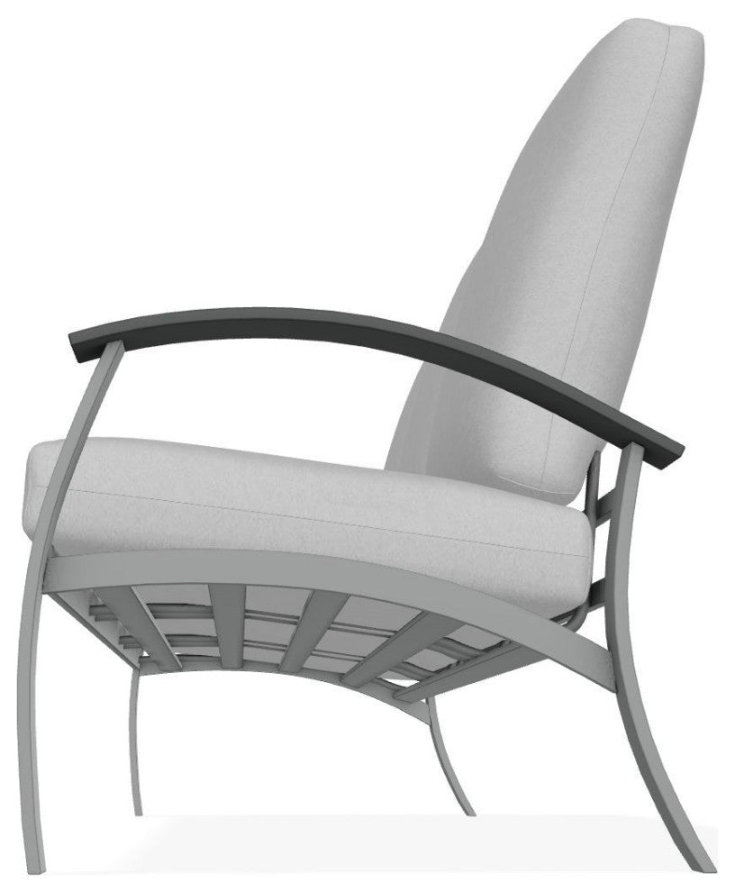 Belle Isle Cushion 3-Seat Outdoor Sofa, Dazzle/Graphite