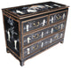 Shiny Black and Pearl Inlaid Oriental Dresser With 4 Drawers