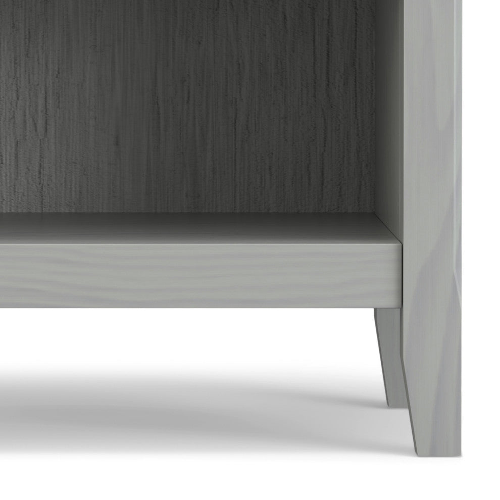 Amherst Solid Wood Bedside Table, Fog Grey