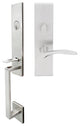 Crest Lever, Mortise Entry Handleset, Satin Stainless Steel, Right Hand Reverse