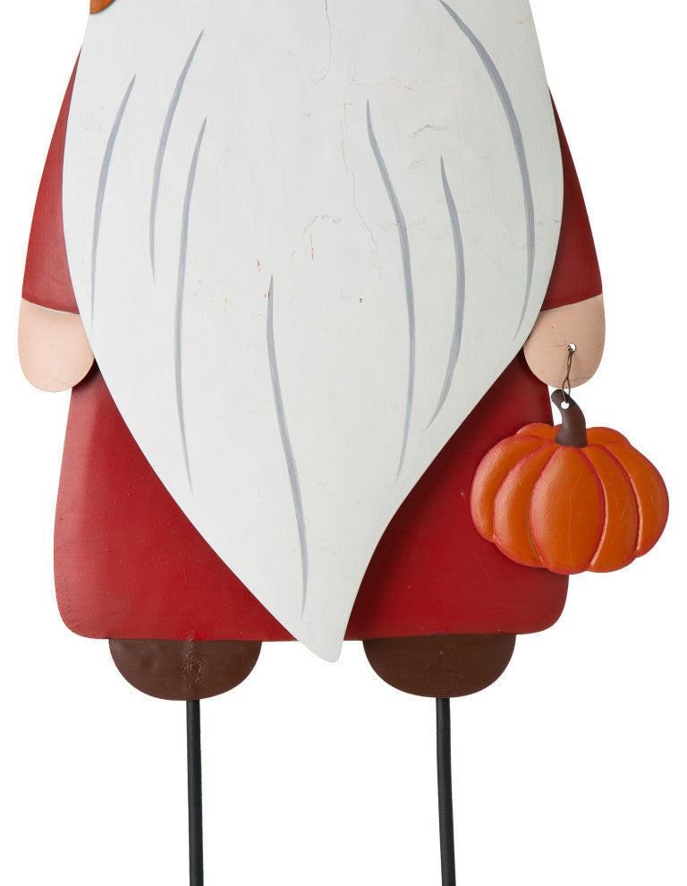 Fall Metal Gnome Family Yard Stake or Wall Decor or Standing Decor, Set of 3