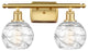 Deco Swirl Bath Vanity Light, Satin Gold, Clear Deco Swirl
