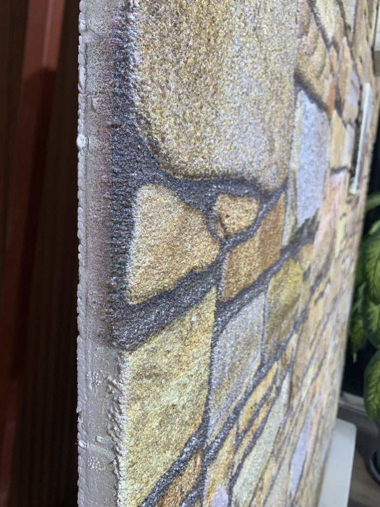 Faux Stone 3D Wall Panels, Beige Bronze Lilac, Set of 10, Covers 54 sq ft