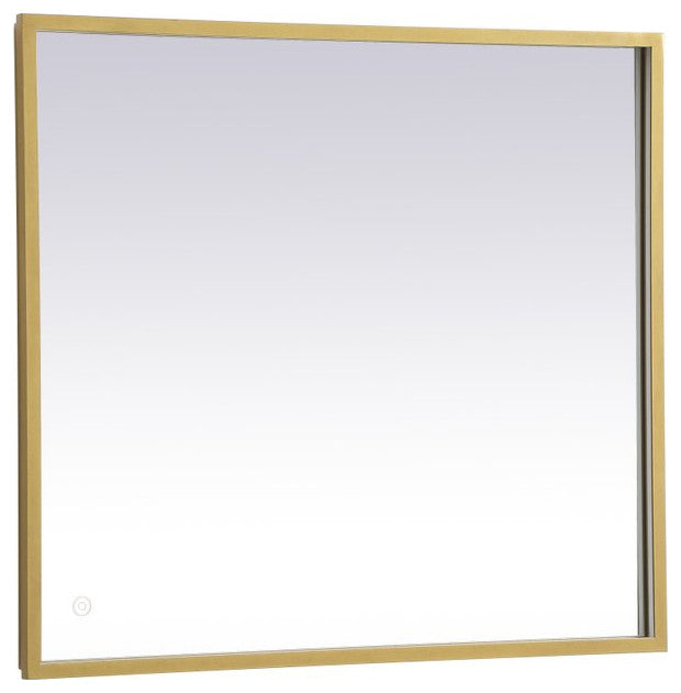 Modern Brass Led Mirror