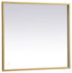 Modern Brass Led Mirror