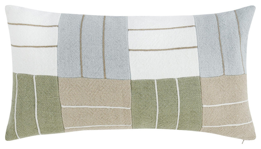 Niya Linen Blend Multicolor Throw Pillow, 14x26