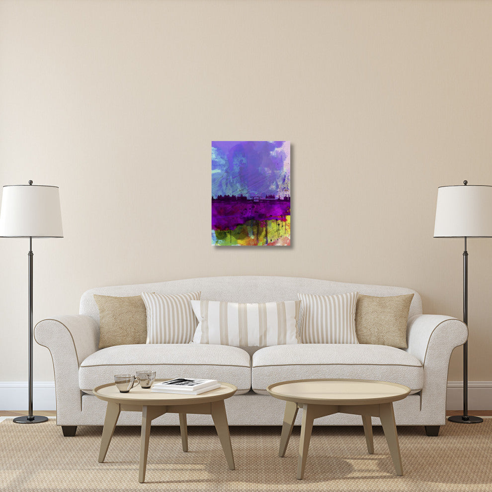 "Amsterdam Watercolor Skyline" Fine Art Print