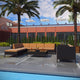 Modern Urban Outdoor Patio Rattan and Wicker Jolla 9 Pieces Sectional Set, Mocha