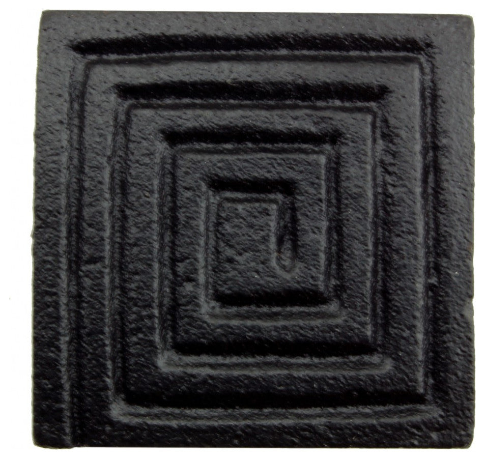 Square Maze Cabinet Hardware Iron Cabinet Knob Black Pack of 2