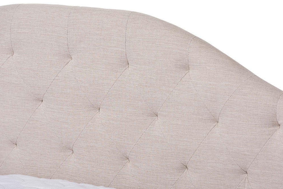Mira Fabric Upholstered Daybed, Light Beige, Queen