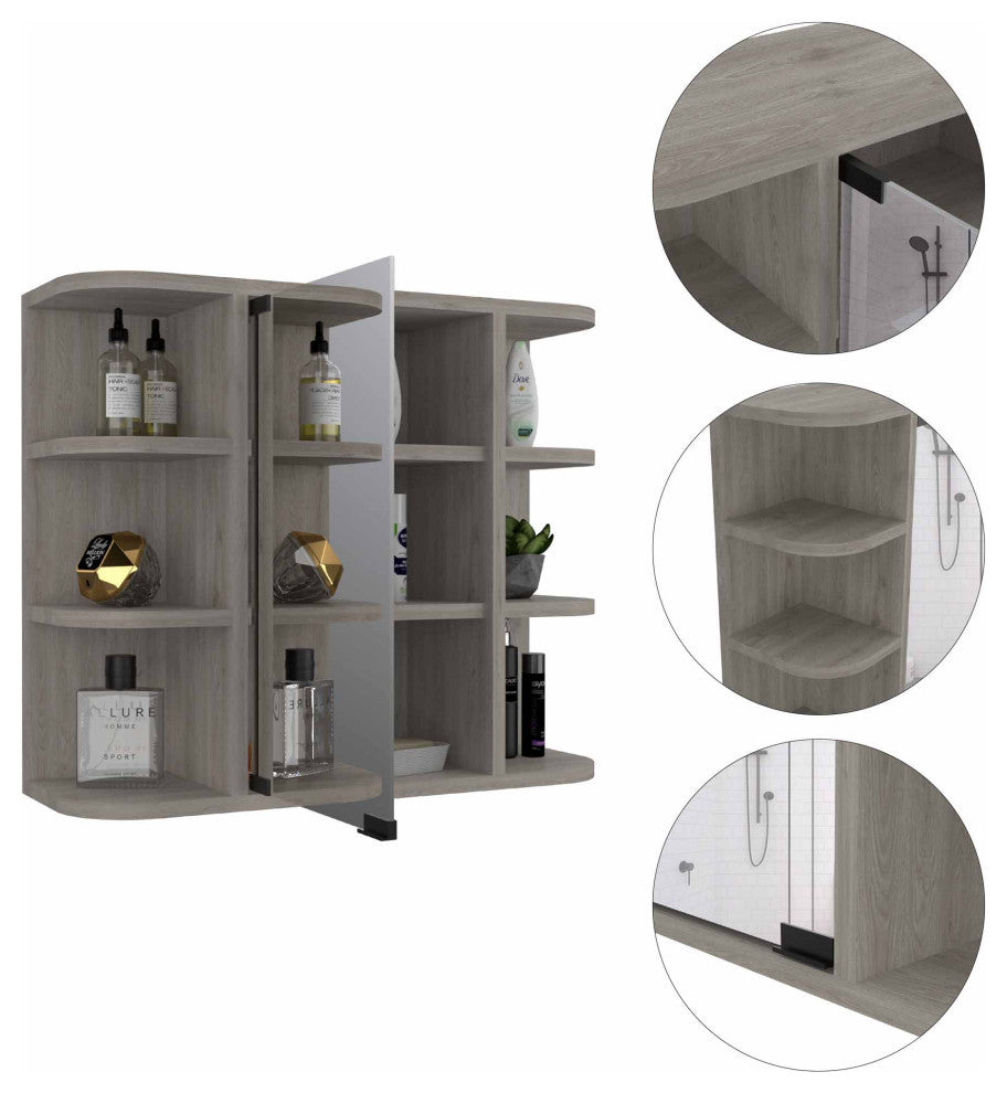 Valdez Medicine Cabinet, Light Gray