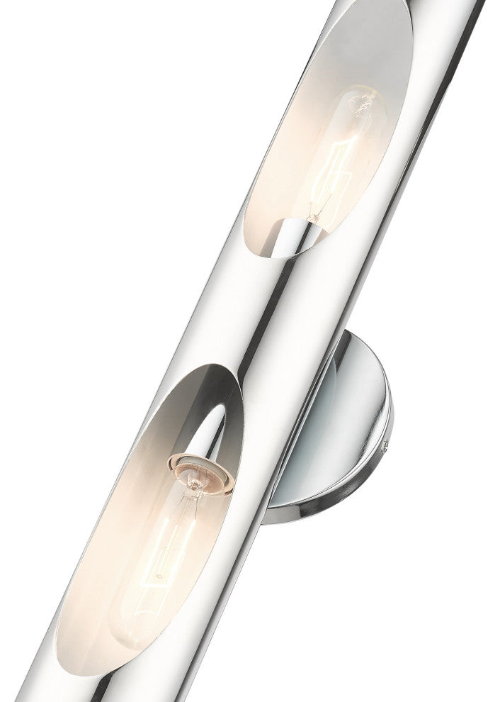 Polished Chrome Contemporary, Minimal, Industrial, Urban, Sleek Sconce