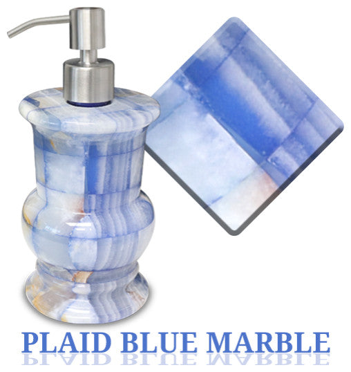 Plaid Blue Lotion Dispenser